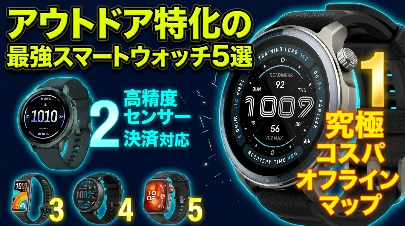 【2026年最新】トレラン＆アウトドア最強！vo2max スマートウォッチ おすすめ ランキングTOP5
